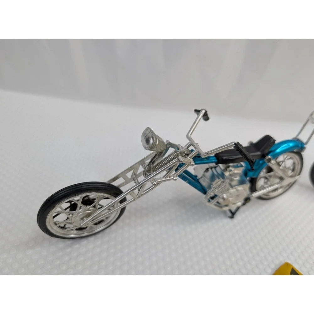 Plastic Motorcycle Chopper Bike Lot of 2 Cake‎ Topper Toy